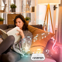 LogiLink Digitaler Radio-Wecker mit Nachtlicht, weiß