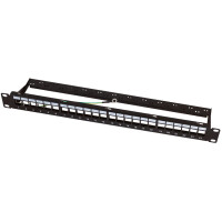 LogiLink 19" Keystone Patch Panel, 24 Port, geschirmt