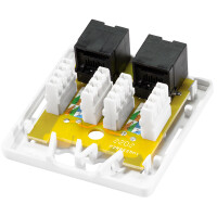 LogiLink Anschlussdose Kat.6A mit Aufputzbox, 2x RJ45,...