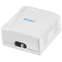 LogiLink Anschlussdose Kat.6A mit Aufputzbox, 2x RJ45, weiß