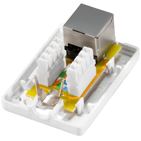 LogiLink Anschlussdose Kat.6A mit Aufputzbox, 2x RJ45, weiß