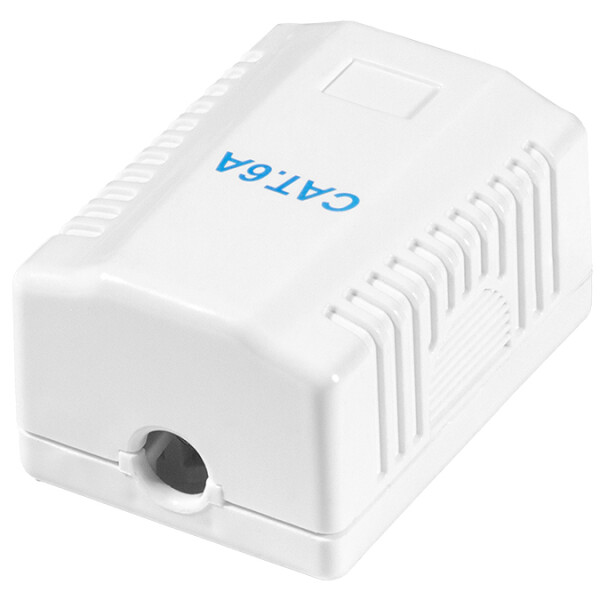 LogiLink Anschlussdose Kat.6A mit Aufputzbox, 2x RJ45, weiß