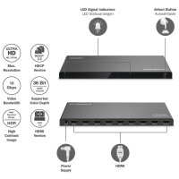 DIGITUS 4K HDMI Splitter, 1x8, 4K 60Hz HDCP 2.2, schwarz