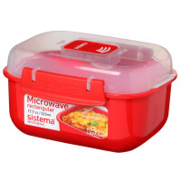 Sistema Mikrowellendose RECTANGULAR, 525 ml, rot