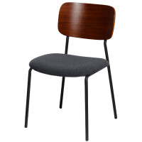 PAPERFLOW Besucherstuhl LISA, 2er Set, anthrazit