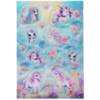 HERMA Sticker MAGIC Happy Unicorns, Transpuffy
