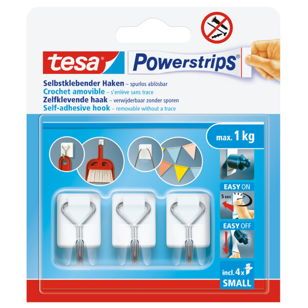 tesa Powerstrips Haken WIRED HOOK SMALL, weiß