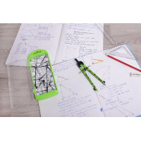 EBERHARD FABER Schnellverstellzirkel, neonblau schwarz