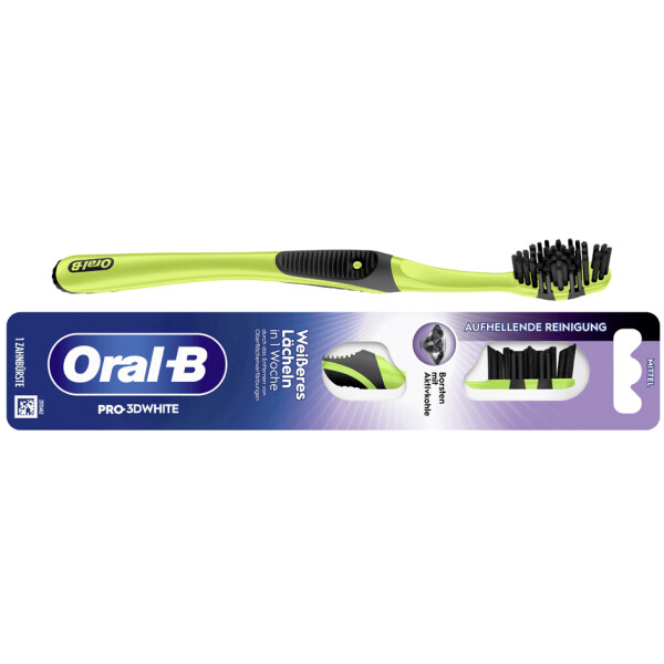 Oral-B Zahnb&uuml;rste Pro-3D White Aktivkohle 40, mittel