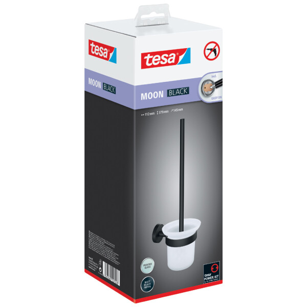 tesa WC-Garnitur MOON BLACK, schwarz