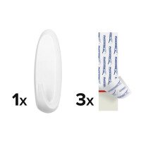tesa Powerstrips Haken EXTRA LARGE Oval, weiß