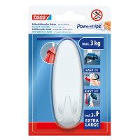 tesa Powerstrips Haken EXTRA LARGE Oval, weiß
