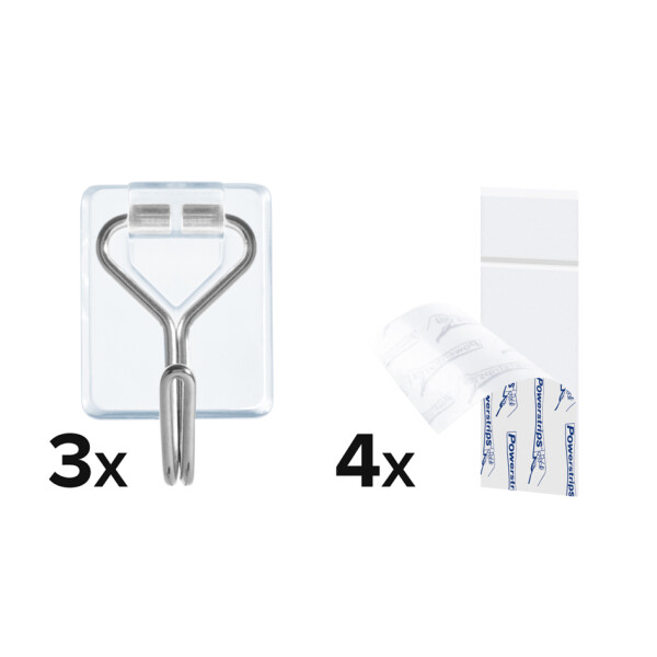 tesa Powerstrips Haken WIRED HOOK SMALL, transparent