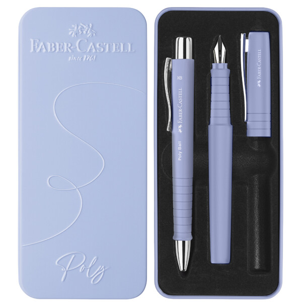 FABER-CASTELL Schreibgeräte-Set POLY BALL PEN, pale iris
