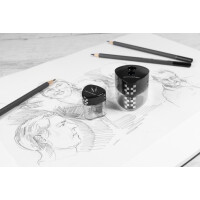 EBERHARD FABER Spitzdose WINNER Mini, transparent anthrazit