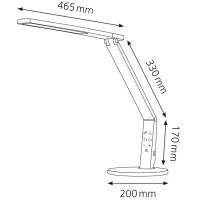 Hansa LED-Tischleuchte Vario Plus, anthrazit