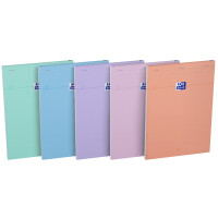 Oxford Notizblock Smart, DIN A4, kariert, 80 Blatt, Pastell