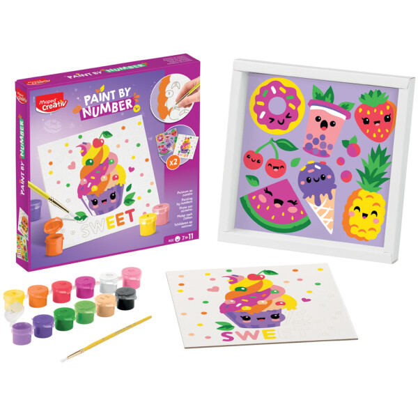 Maped Creativ Malset "Malen nach Zahlen" KAWAI FOOD SALTY