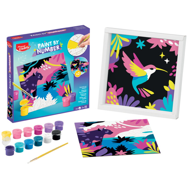 Maped Creativ Malset "Malen nach Zahlen" LEOPARD VOGEL