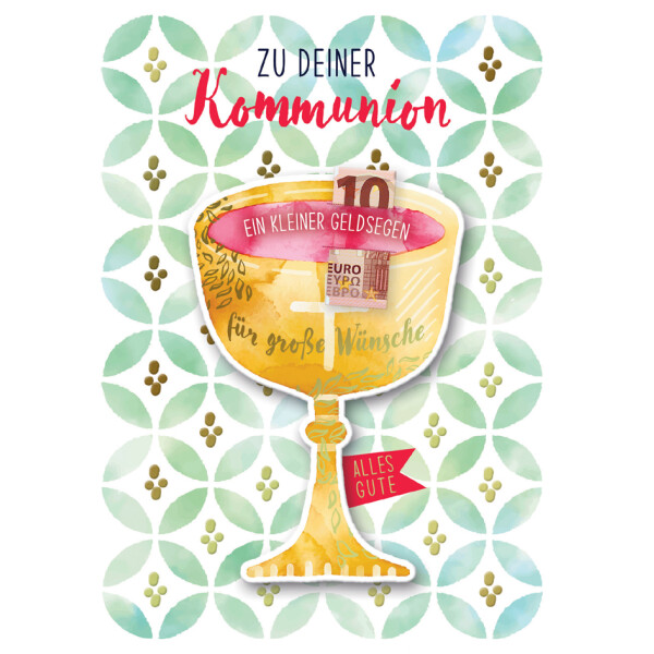 CACTUS Geldschein-Kommunionskarte "Kelch"