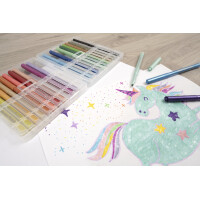 EBERHARD FABER Glitter-Fasermaler, 24er Kunststoffbox