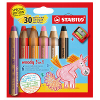 STABILO Multitalentstift woody 3 in 1, 6er Etui Tiger