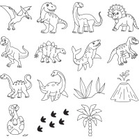 HEYDA Motivstempel-Set "Dinosaurier",...