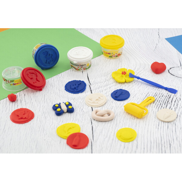 EBERHARD FABER Spielknete-Set Mini Kids, Sonderfarben
