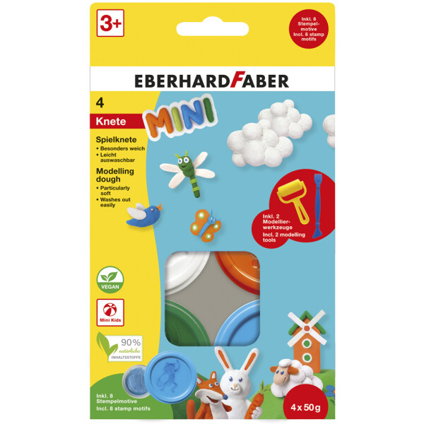 EBERHARD FABER Spielknete-Set Mini Kids, Sonderfarben