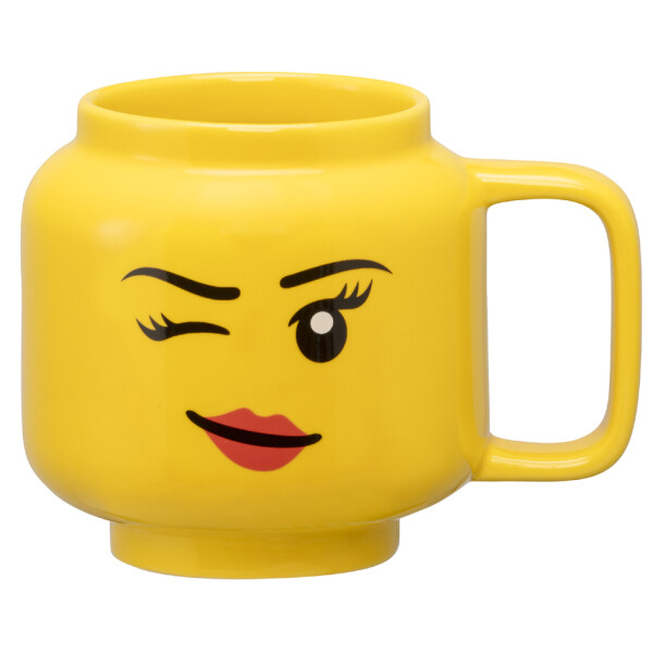 LEGO Kaffeetasse WINKING GIRL, 255 ml, gelb, im Karton