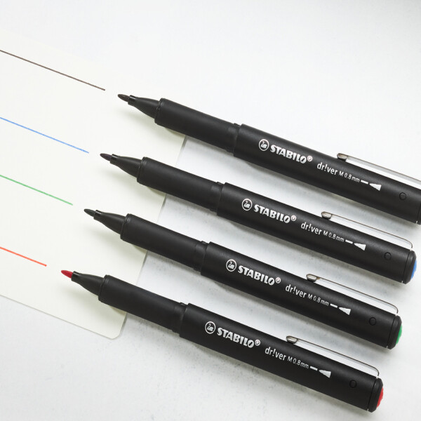 STABILO Fineliner dr!ver, medium, 4er Kartonetui