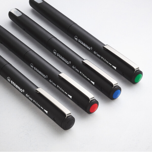 STABILO Fineliner dr!ver, medium, 4er Kartonetui