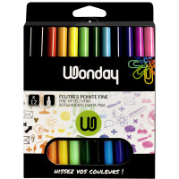 Wonday Fasermaler MINO, 12er Kartonetui