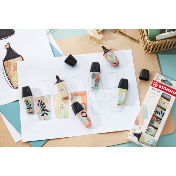 STABILO Textmarker BOSS MINI Naturevibes, 6er Kartonetui