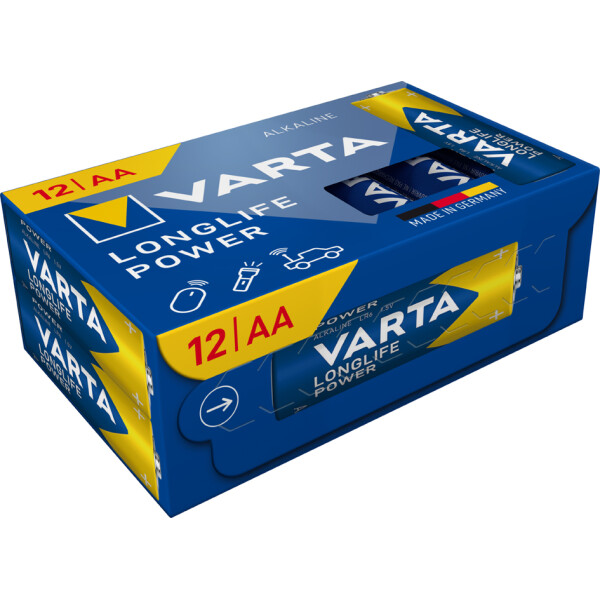 VARTA Alkaline Batterie Longlife Power, Mignon AA, 12er