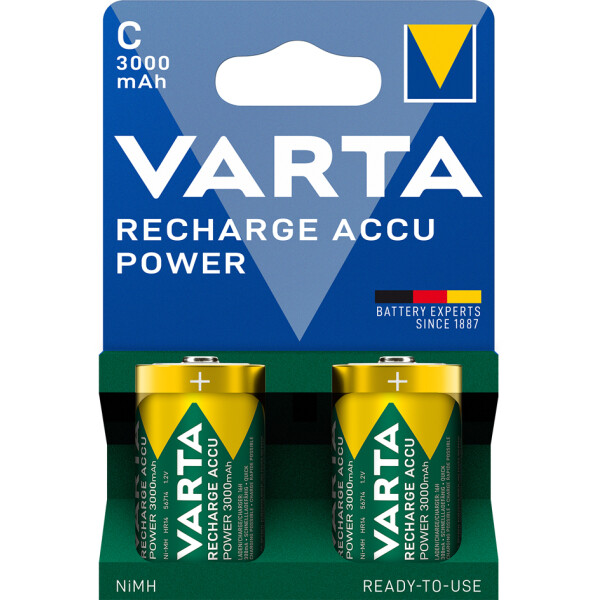 VARTA NiMH Akku "RECHARGE ACCU Power", Baby (C), 3000 mAh