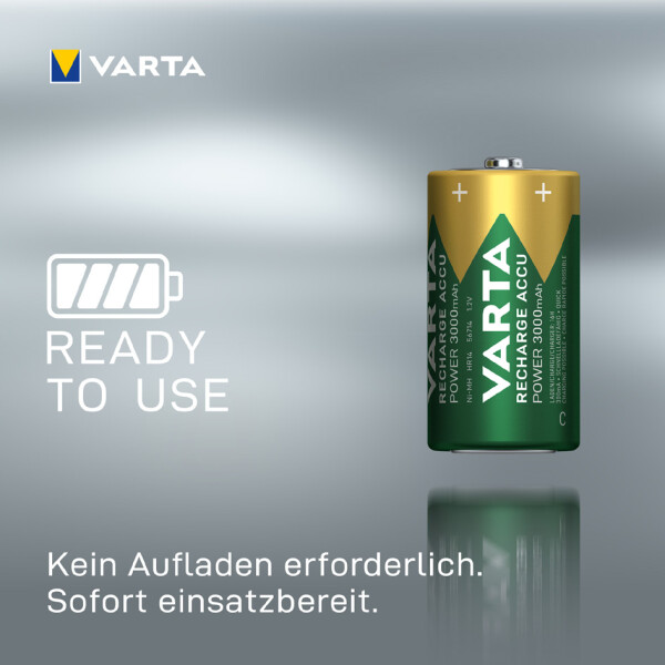 VARTA NiMH Akku "RECHARGE ACCU Power", Baby (C), 3000 mAh