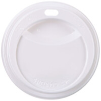 HYGOSTAR Deckel für Pappbecher, weiß, mit...
