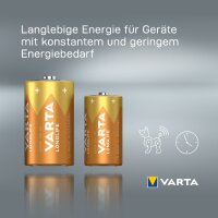 VARTA Alkaline Batterie Longlife, Mono (D), 4er Blister