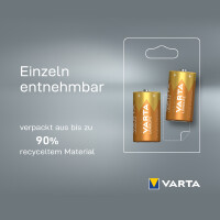 VARTA Alkaline Batterie Longlife, Baby (C LR14), 4er