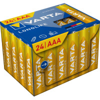 VARTA Alkaline Batterie Longlife, Micro AAA, 24er