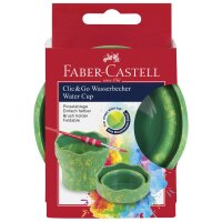 FABER-CASTELL Wasserbecher CLIC & GO, pink marmoriert