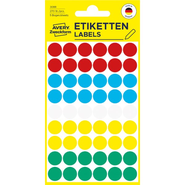 AVERY Zweckform Markierungspunkte, Durchmesser: 8 mm