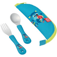 Maped PICNIK Besteck-Set WASCHBÄR, 3-teilig, blau