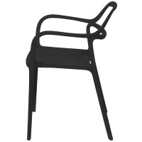 PAPERFLOW Outdoor-Besucherstuhl NOVA, 2er Set, schwarz