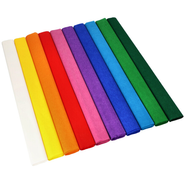 PAPSTAR Krepp-Papier-Rollen, 500 mm x 2,5 m, sortiert