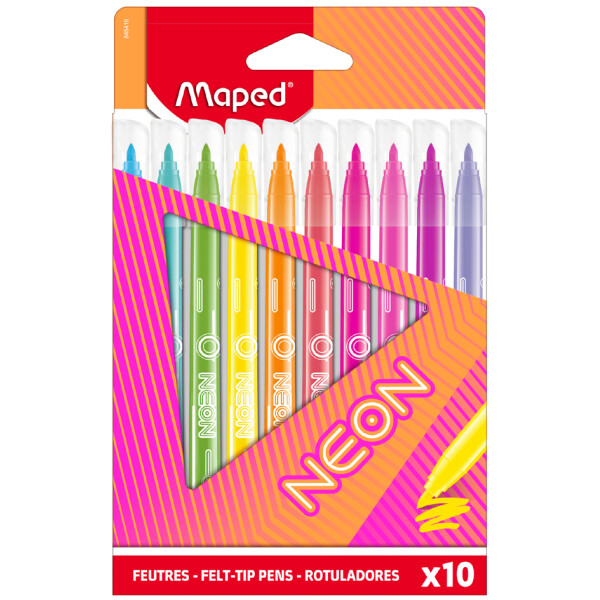 Maped Fasermaler NEON, 10er Kartonetui