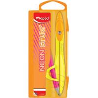 Maped Zirkelkasten STUDY NEON inkl. Adapterring, sortiert
