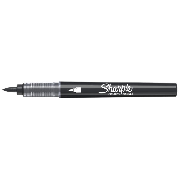 Sharpie Kreativmarker ACRYLIC, Pinselspitze, schwarz