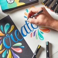 Sharpie Kreativmarker ACRYLIC, Pinselspitze, schwarz